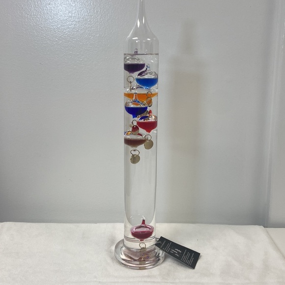 Art Vintage Galileo Thermometer Floating Glass Balls Temperature